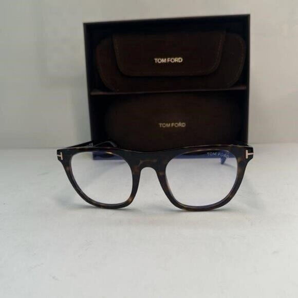 New Authentic Tom Ford FT5895-B 052 Dark Havana square Sunglasses - Picture 3 of 12